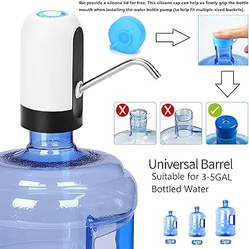 Automatic Water Bottle Pump Portable USB Charging– Effortless  Water Dispenser with One-Touch Operation